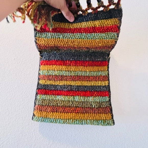 Multicolor Handwoven Fringe Bag - Picture 4 of 8
